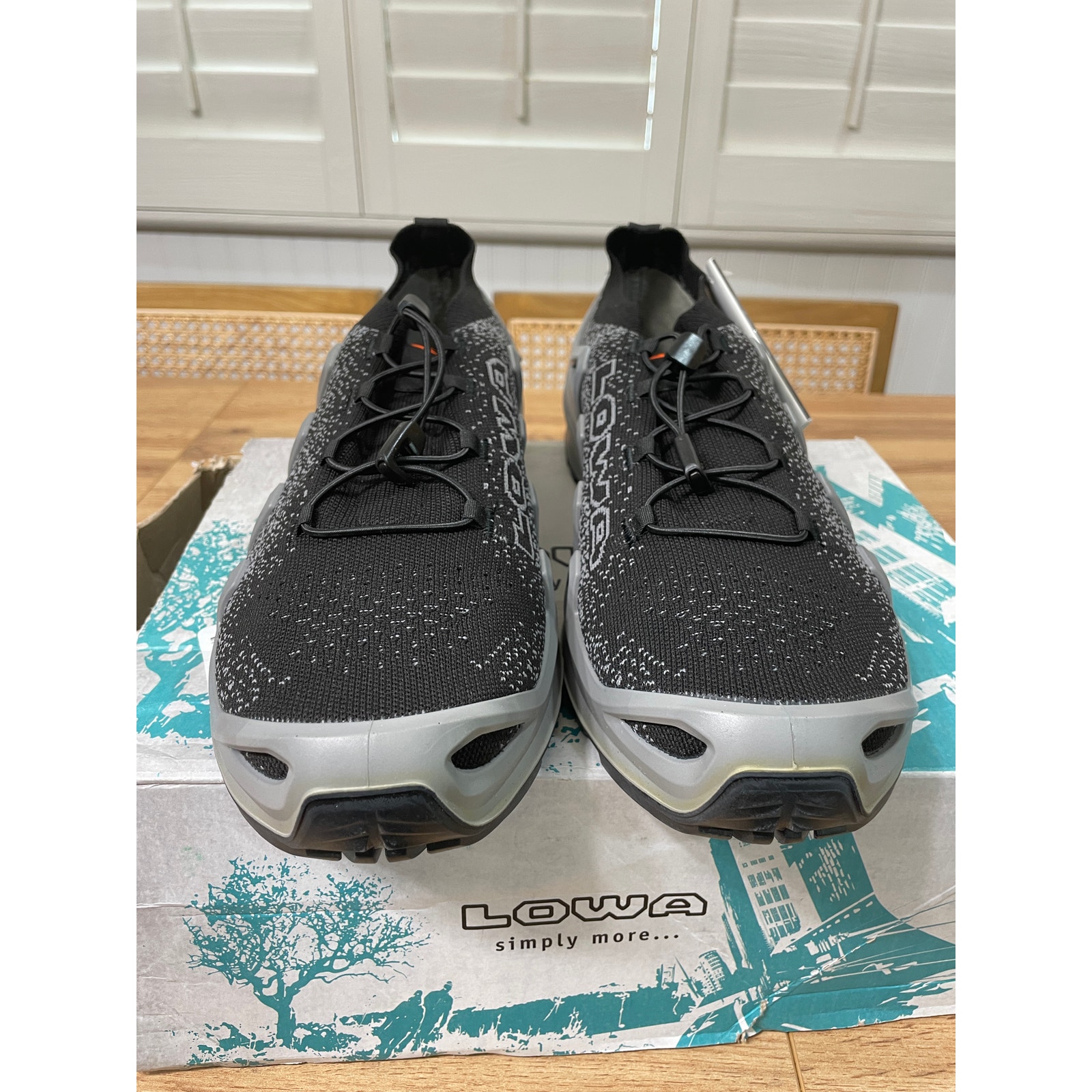 Lowa Mens Fusion Lo Shoes Gray Black Knit Size 12 Nib After Sport Recovery Shoes — image 6 of 8